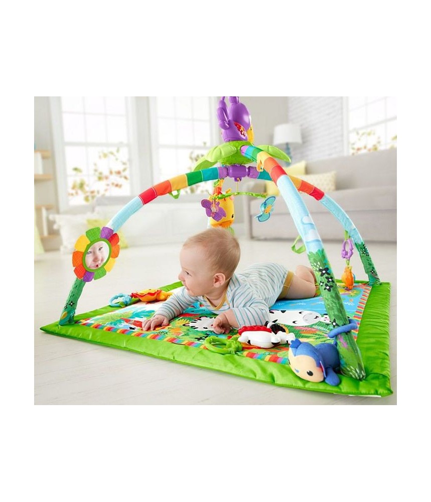 Fisher Price Rainforest Deluxe hrací deka s hrazdičkou