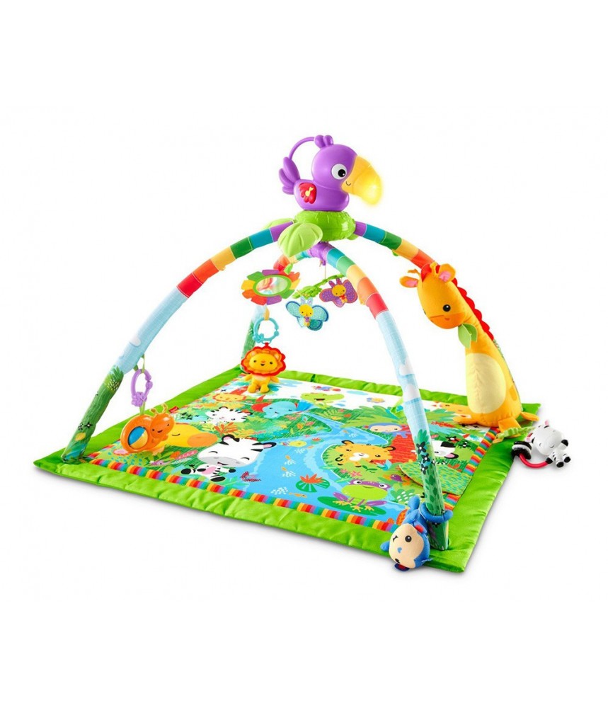 Fisher Price Rainforest Deluxe hrací deka s hrazdičkou